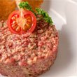 Francia tatárbeefsteak Francia tatárbeefsteak